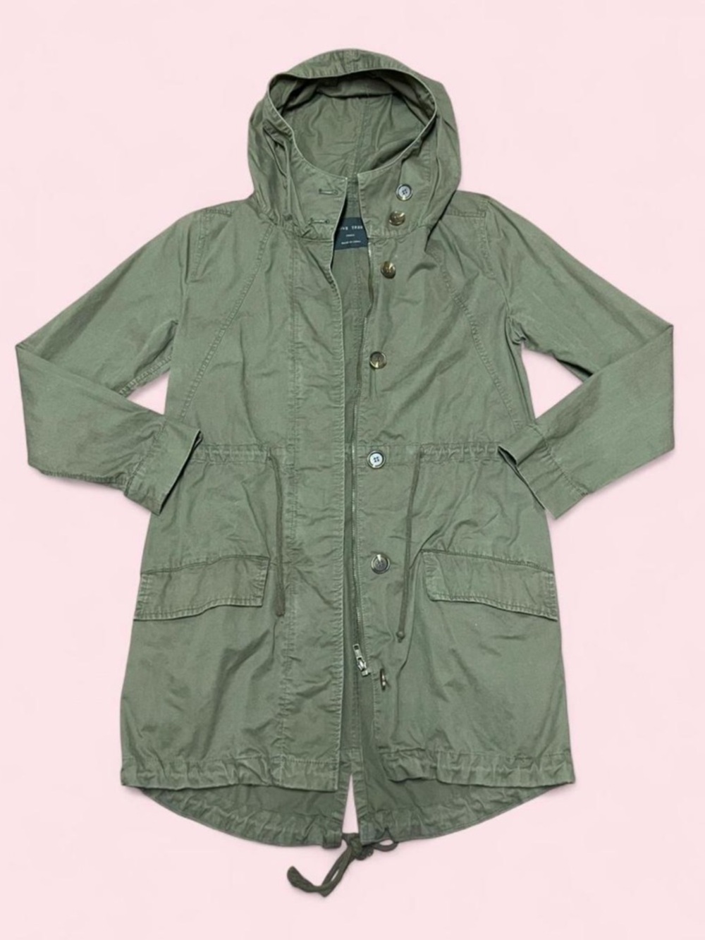 Love Tree Olive Green Hooded Utility Jacket Small Y2K Bella Swan Twilight Core